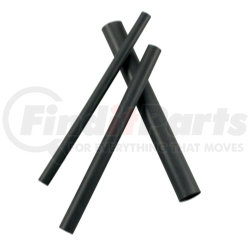 4005H by THE BEST CONNECTION - 1/4" I.D. Black Heat Shrink Tubing (6) 4" Pcs