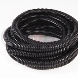 4305F by THE BEST CONNECTION - 3/8" I.D. Black Split Loom Flex-Guard Tubing 10 Ft