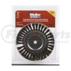 36028 by WEILER - Bench Grinder Wire Wheel, 8" Diameter, Coarse Knotted Wire, Wide Face, 5/8" Arbor