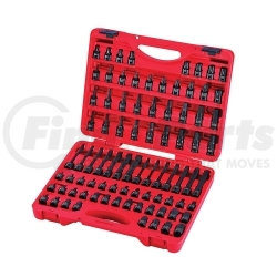 3569 by SUNEX TOOLS - 84 Pc. 3/8" Drive Master Hex, Torx & Triple Square Impact Bit Socket Set