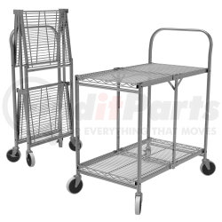 WSCC-2 by LUXOR - Two-Shelf Collapsible Wire Utility Cart