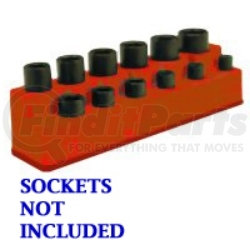 1387 by MECHANIC'S TIME SAVERS - 3/8" Drive 12 Hole Rocket Red Impact Socket Holder