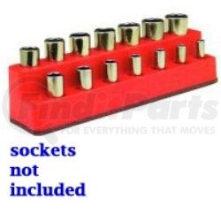 1481 by MECHANIC'S TIME SAVERS - 3/8" Drive 14 Hole Red Impact Socket Holder