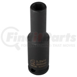 8055MD by SUNEX TOOLS - 1/4" Drive 6 Point Deep Impact Socket 5.5mm