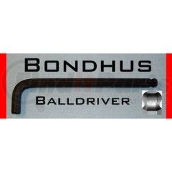 15752 by BONDHUS CORP. - Hex Ball End Wrench, 2mm, Long Length, L Shaped, 3.2" Long, with Hang Tab