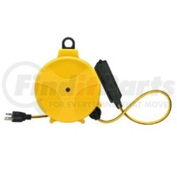 E315 by COLEMAN CABLE PRODUCTS - Extension Cord Reel, 20 Foot, 16/3, with Triple Tap Outlet, Plastic Housing