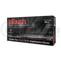 B311-L by ATLANTIC SAFETY PRODUCTS - InTouch™ Powder Free Black Nitrile Exam Gloves, Large