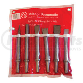 CA155807 by CHICAGO PNEUMATIC - 6 Pc. 10, 2mm Round Shank Chisel Set