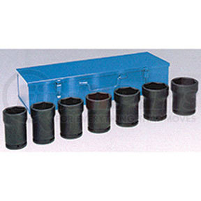 8370 by GREY PNEUMATIC - 3/4" Dr Truck Pinion Locknut Impact Socket Set, 7 pc