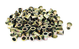 Astro Pneumatic RN6M Rivet Nut 100-Piece M6 x 1.00 Zinc Plated Knurled Steel Rivet Nuts, 15.1mm Length, 9mm Drill Size