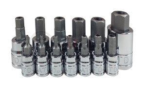 13795 by ATD TOOLS - 13 Piece Tamper-Resistant Metric HEX Bit Socket Set, 1 Pack