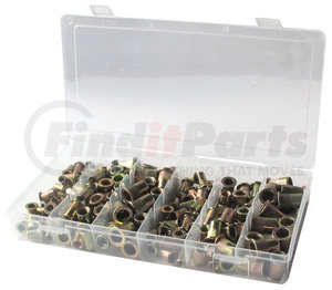 ATD Tools 337 Rivet Nut Tool Kit 150-Piece Galvanized Rivet Nut Assortment, M5/M6/M8 & 10-24/1/4-20/5/16-18