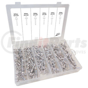 341 by ATD TOOLS - Aluminum Rivet Assortment - 300 Pc, Dome Head, For Manual/Air Rivet Guns