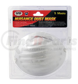2986 by SAS SAFETY CORP - Non-toxic Dust Mask, Pack of 5