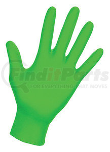 66553 by SAS SAFETY CORP - Raven™ Derma-Vue Powder-Free Nitrile Examination Gloves, Brightest Green, XL