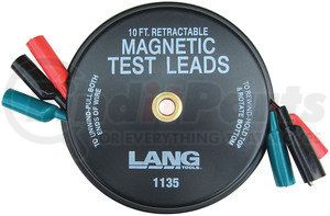 1135 by LANG - 3 x 10-ft Magnetic Retractable Test Leads