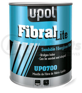 UP0700 by U-POL PRODUCTS - Fibral Lite Sandable Fiberglass Filler, Pale Yellow, 6lbs