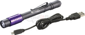 66149 by STREAMLIGHT - Stylus Pro® USB UV Rechargeable Penlight with USB Cord and Nylon Holster