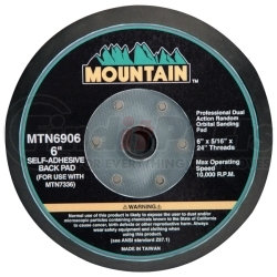 6906 by MOUNTAIN - Professional Dual Action Random Orbital Sanding Pad with Self-Adhesive Backing
