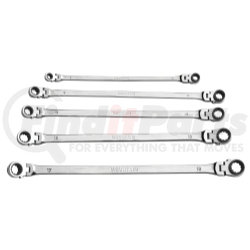 RM6 by MOUNTAIN - 5 Piece Metric Double Box Universal Spline Reversible Ratcheting Wrench Set