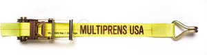 5336-27 by MULTIPRENS - 3” x 27' Ratchet Strap using #5300 Heavy Duty Ratchet and #619 Wire J Hook