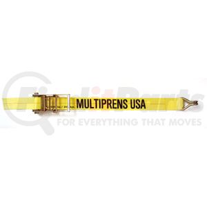 5946-27 by MULTIPRENS - 4” x 27' Ratchet Strap using #5900 Heavy Duty Ratchet and #619 Wire J Hook