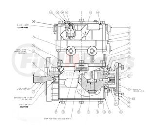 EL16280X by HALDEX - LikeNu EL1600 Air Brake Compressor - Remanufactured, 3-Hole Flange Mount, Gear Driven, Water Cooling