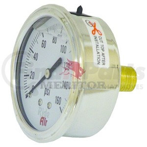 R986072 by MERITOR - Air Pressure Gauge - Centre Back Mount, Liq. Filled, 1/4Npt.