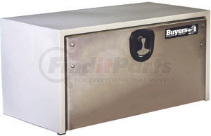 1702805 by BUYERS PRODUCTS - 18 x 18 x 36in. White Steel Truck Box with Stainless Steel Door