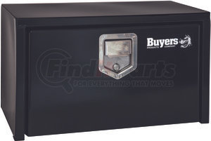 1703150 by BUYERS PRODUCTS - 14 x 12 x 24in. Black Steel Underbody Truck Box with Paddle Latch