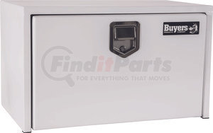 1703203 by BUYERS PRODUCTS - 14 x 16 x 30in. White Steel Underbody Truck Box with Paddle Latch