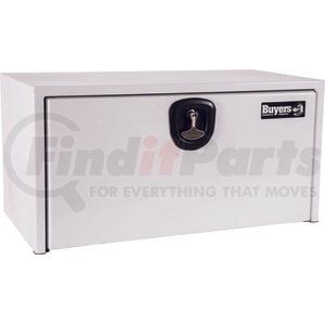 1732400 by BUYERS PRODUCTS - 18 x 18 x 24in. White Steel Underbody Truck Box with 3-Point Latch