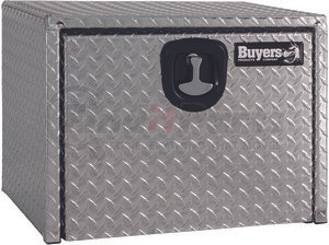 1735103 by BUYERS PRODUCTS - 18 x 18 x 30in. Diamond Tread Aluminum Underbody Truck Box with 3-Pt. Latch