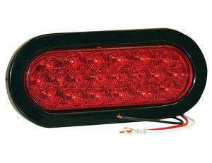 5626520 by BUYERS PRODUCTS - 6 Inch Red Oval Stop/Turn/Tail Light with 20 LEDs Kit (PL-3 Connection, Includes Grommet and Plug)