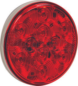 5624151 by BUYERS PRODUCTS - 4in. Red Round Stop/Turn/Tail Light with 10 LED with Amp-Style Connection