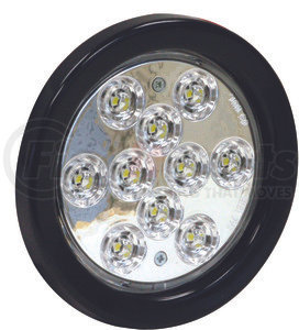 5624310 by BUYERS PRODUCTS - 4 Inch Clear Round Backup Light Kit With 10 LEDs (PL-2 Connection, Includes Grommet and Plug)