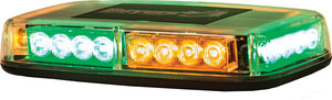 8891049 by BUYERS PRODUCTS - 11in. Rectangular Multi-Mount Amber/Green LED Mini Light Bar
