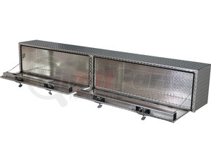 1701561 by BUYERS PRODUCTS - Truck Tool Box - Diamond Tread, Aluminum, Topsider, 16 x 13 x 96 in.