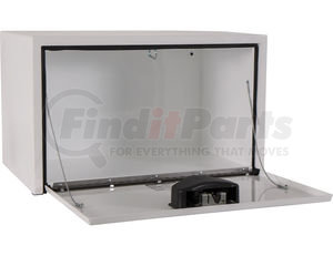 1702205 by BUYERS PRODUCTS - 18 x 18 x 36in. White Steel Underbody Truck Box with Paddle Latch