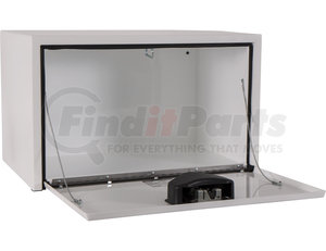 1702203 by BUYERS PRODUCTS - 18 x 18 x 30in. White Steel Underbody Truck Box with Paddle Latch