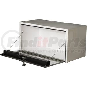 1702805 by BUYERS PRODUCTS - 18 x 18 x 36in. White Steel Truck Box with Stainless Steel Door