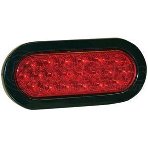 5626520 by BUYERS PRODUCTS - 6 Inch Red Oval Stop/Turn/Tail Light with 20 LEDs Kit (PL-3 Connection, Includes Grommet and Plug)
