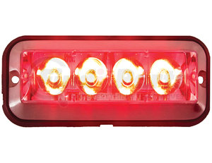8891008 by BUYERS PRODUCTS - Strobe Light - 12-36V, Red, Rectangular, LED, Quad Flash