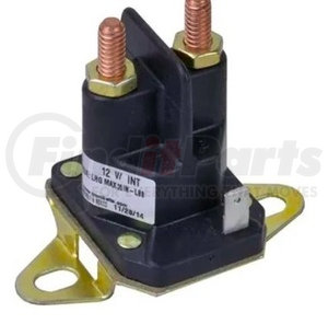 812-1221-211 by TROMBETTA - Plastic DC Contactor Solenoid - Grounded, 1/4" Spade, 1/4-20 Stud, 12V, Standard Base Bracket, Intermittent Duty
