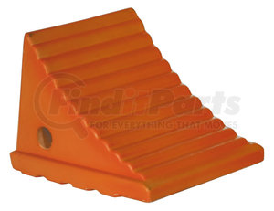 wc786 by BUYERS PRODUCTS - Wheel Chock - Small, Orange, Polyurethane, 7.38 x 8.31 x 6.25 in.