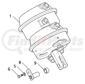 48100570 by SAF-HOLLAND - Superchamber Kit - Air Brake Chamber, for Neway LSZ13 (SAF-HOLLAND)