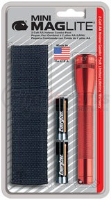 M2A03H by MAG INSTRUMENT - Mini Maglite® AA Flashlight with Holster - Red
