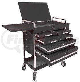 8045BK by SUNEX TOOLS - Sunex® Tools Professional 5-Drawer Black Tool Cart W/ Locking Top, 27"H