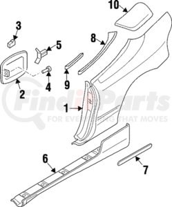 Mitsubishi MR179386 Quarter Panel Quarter Panel, fits Mitsubishi Eclipse Spyder