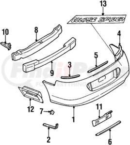 MB935773 by MITSUBISHI - Bumper Cover Reinforcement - for Mitsubishi Eclipse